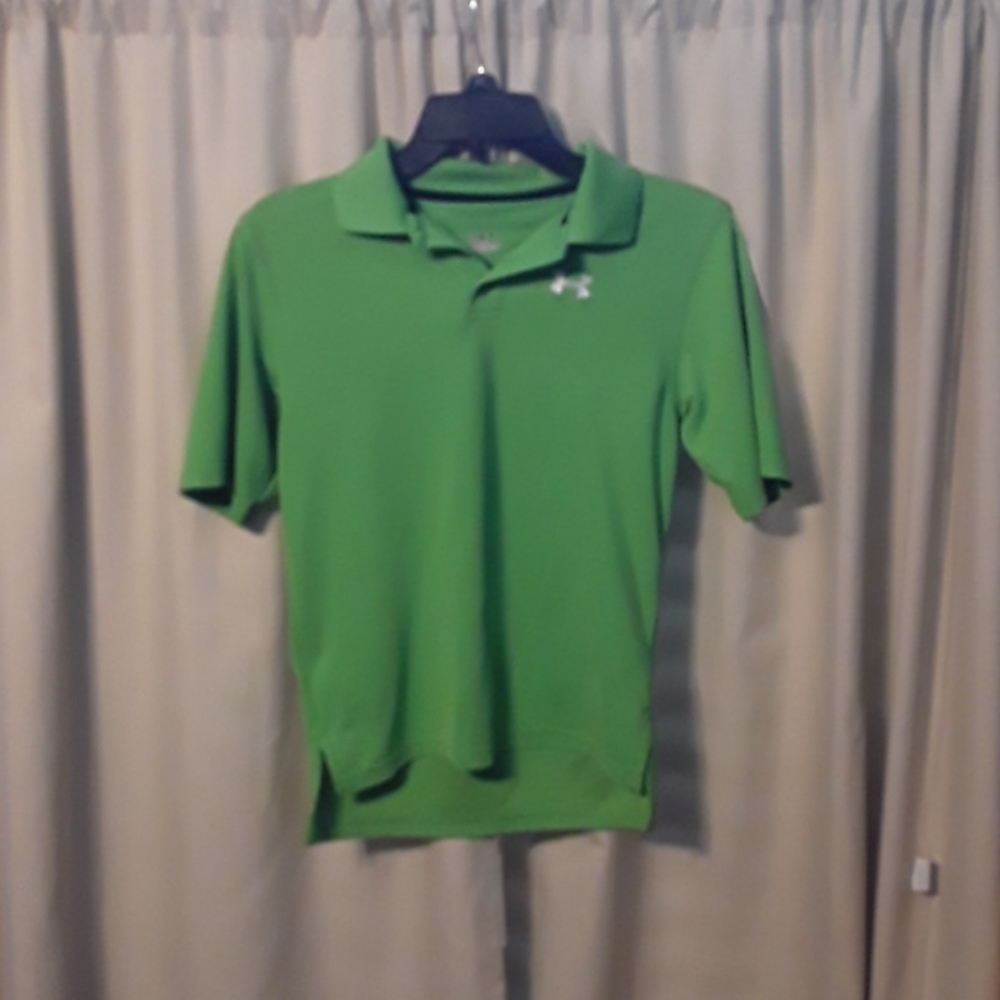 Green Under Armour Tee with Collar